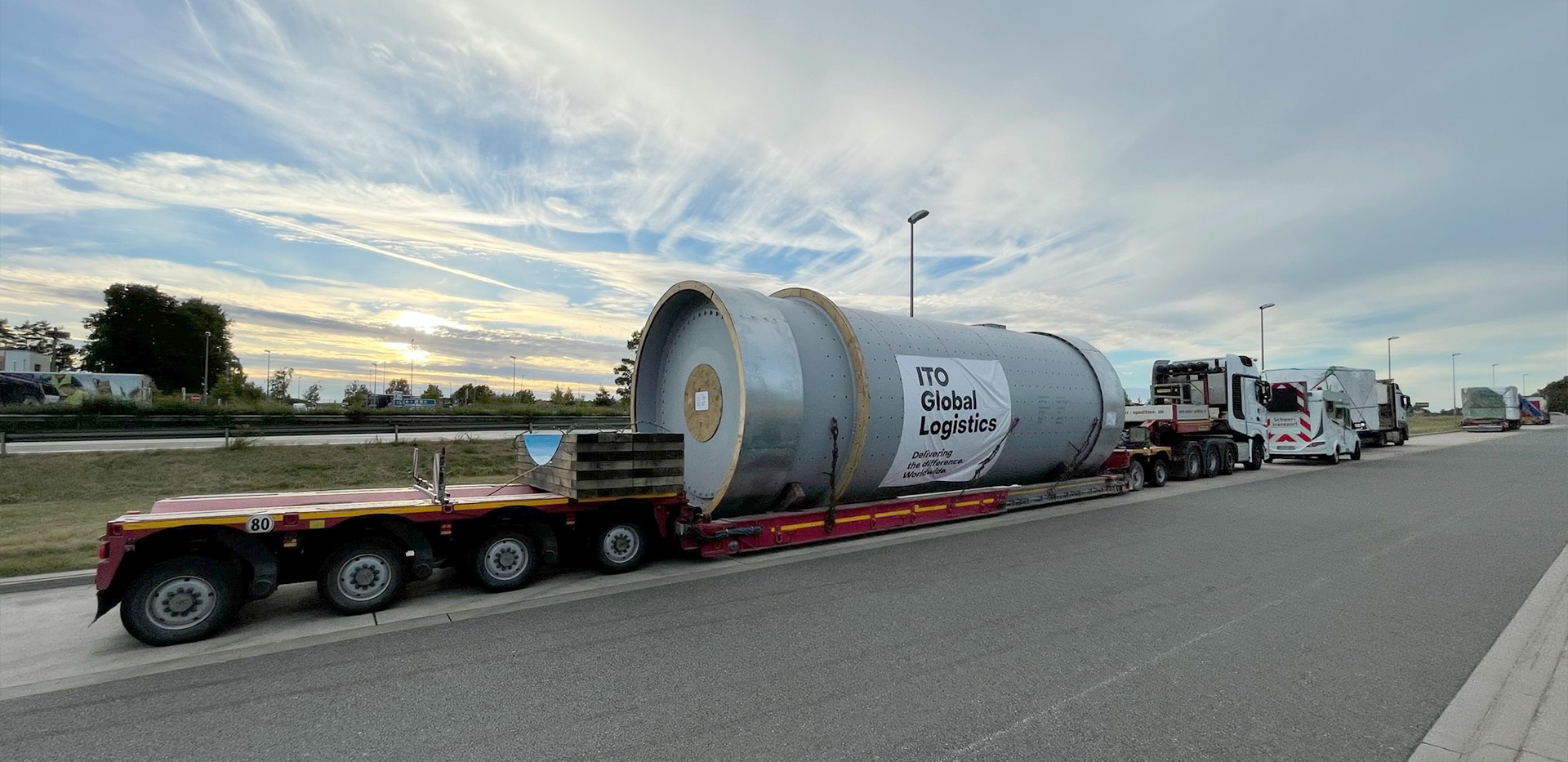 A Mill Shell on the Move